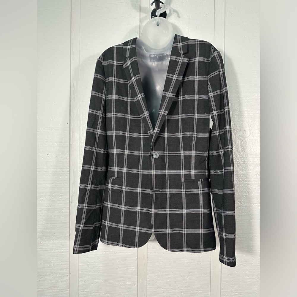 ASOS Men’s Black and White Window Pane Blazer Size 42R NWOT